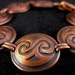 Vintage Trading Post Bracelet Copper Disc Sacred Wave Design 15.00 obo