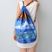 Vintage BENETTON Earth Wind Water blue rucksack // backpack