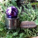 Gazing Ball and Stepping Stone - Miniature items for Fairy Garden - Tiny Stoneware Pottery Sculptures Gazing Ball and Stepping Stone