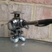 Sammy The Samurai, Recycled Metal Sculpture & Pen Holder