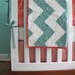organic nursery in aqua and coral for becca