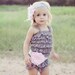 Lace Romper Set- Baby Lace Romper- Baby Romper- Lace Romper- Lace Petti Romper- Baby Girls 1st Birthday Outfit- Shabby Chic- Grey