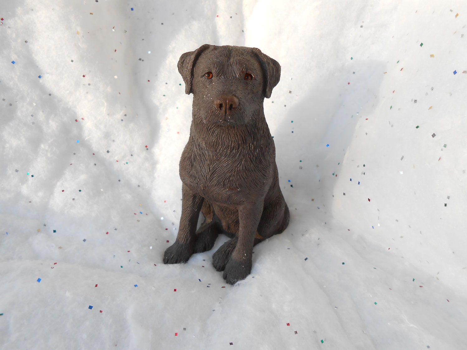 Labrador Chocolate Labrador figurine PUPPY needs a home