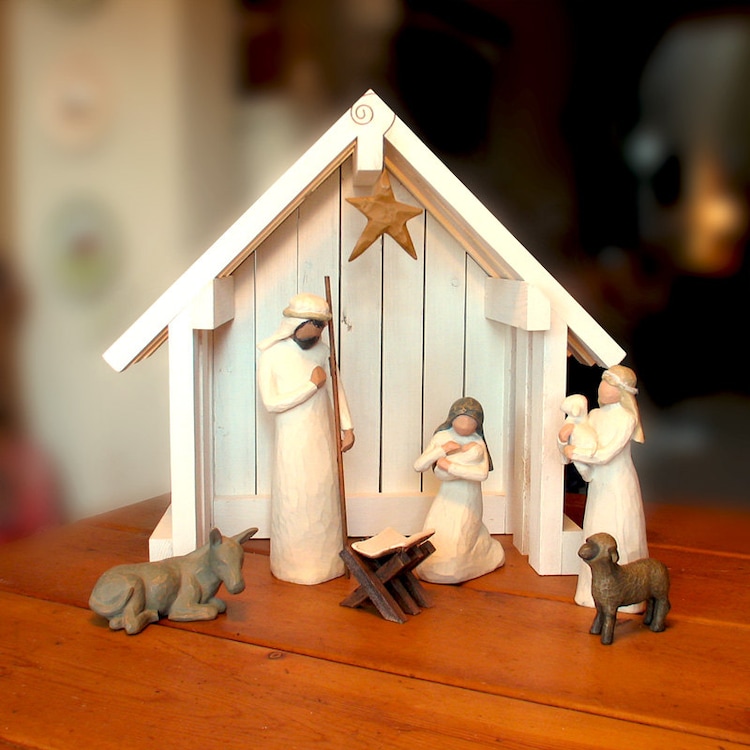 Nativity Creche Stable for Willow Tree by SilverHollyLLC