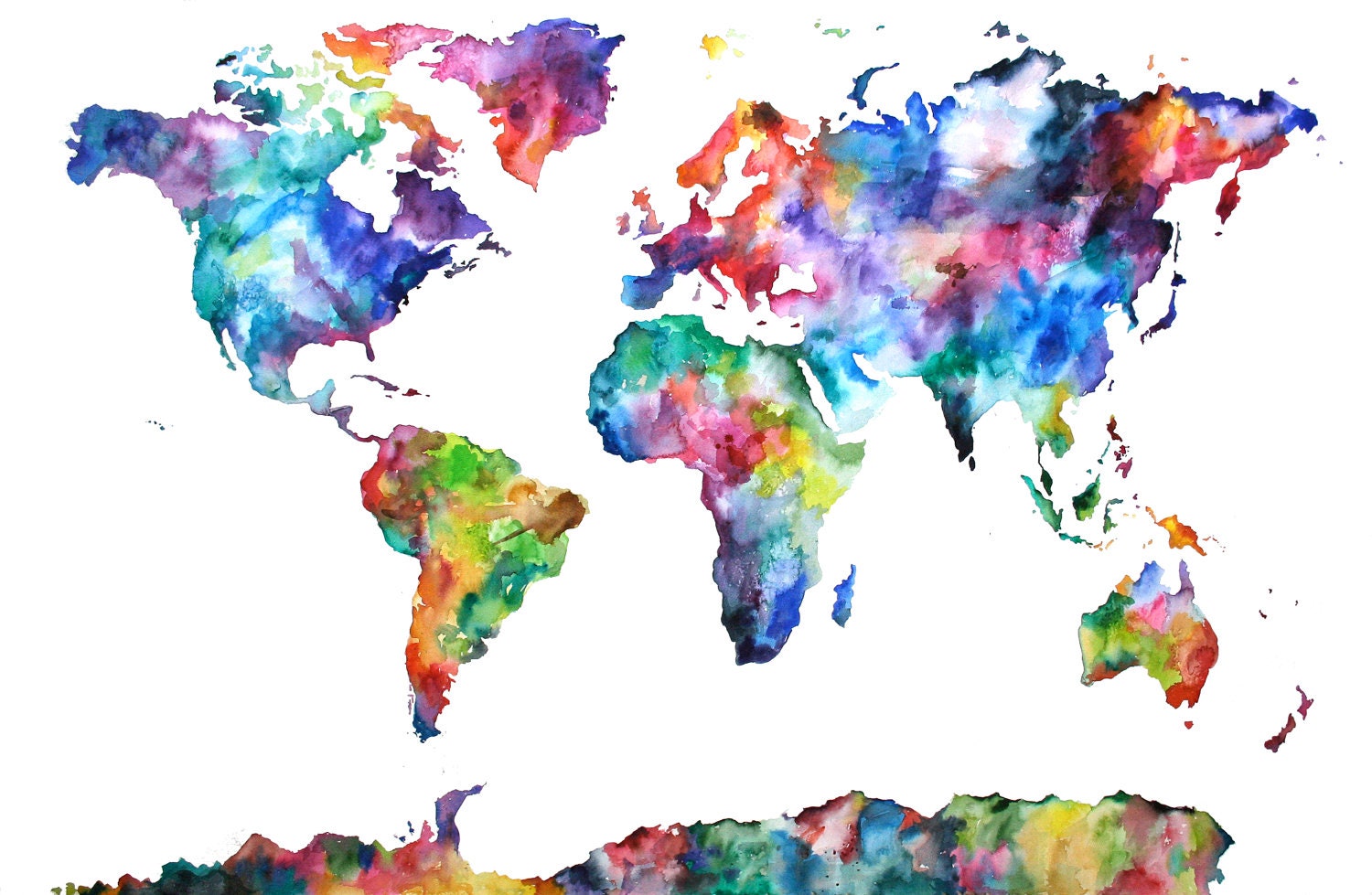 Image result for colourful world map