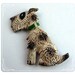Scottie Dog Brooch - White w Black Spots 1105ag-012312000
