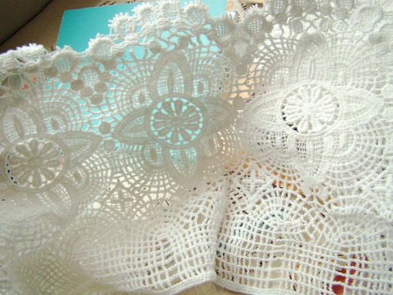Retro Venice White Lace Trim Cotton Lace Trim Embroidery