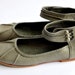 SALE 25% OFF. Size 38 eur or us 7.5. Leather women shoes / Green ballet flats