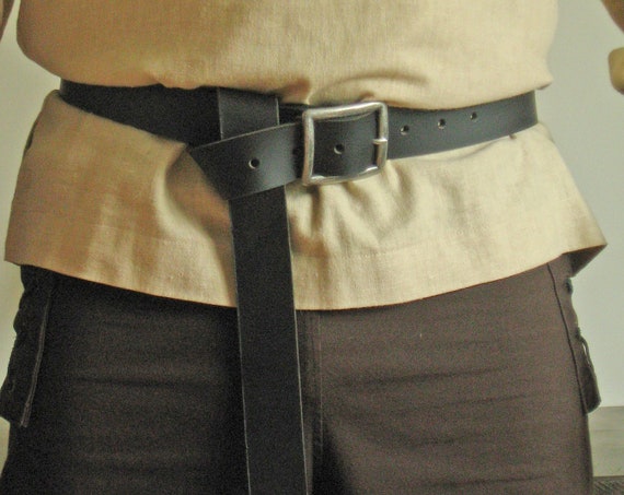 Download Medieval Long Belt with Antique Silver Color Buckle