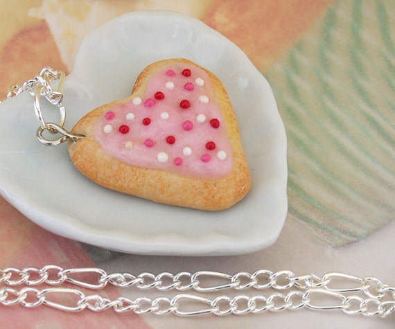 Heart Sugar Cookie Necklace