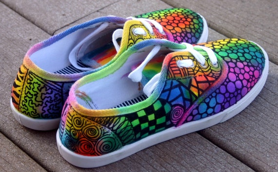 Zentangle sneakers shoes sneakers zentangle art original