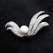 Vintage brooch. Faux pearl and rhinestone pin. Gorgeous.