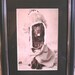 Framed Mounted Beautiful Newfoundland Newfie dog book plate 'Indian chief'