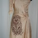 90's upcycled boho painted and deconstructed NOSE (Made in Italy) lingerie slip sundress in nude: size Medium