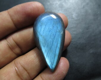 Labradorite Full Flashy Blue Fire Pear Shape Very Good Quality Big Size 23X42 mm Approx