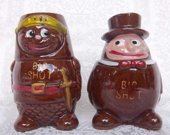 Little Big Shots Pair of Shot Glasses - Vintage Home Bar Decor