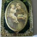 Holy Icon, St Anthony and Child Jesus, Golden pressed metal, Wooden, wonderful picture 4x5-1/2