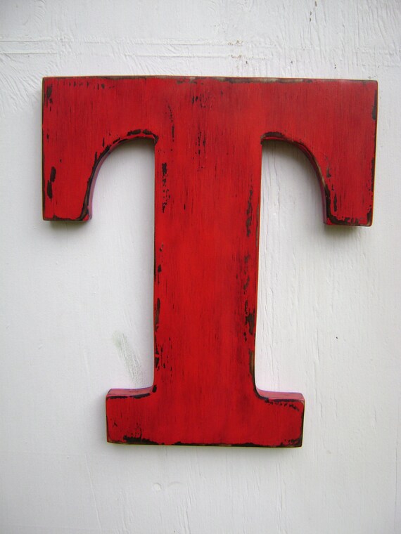 Items similar to wedding decor rustic wall hanging initals Letter T