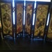 Vintage Asian Chinese 6 Panel TableTop Screen Mother of Pearl