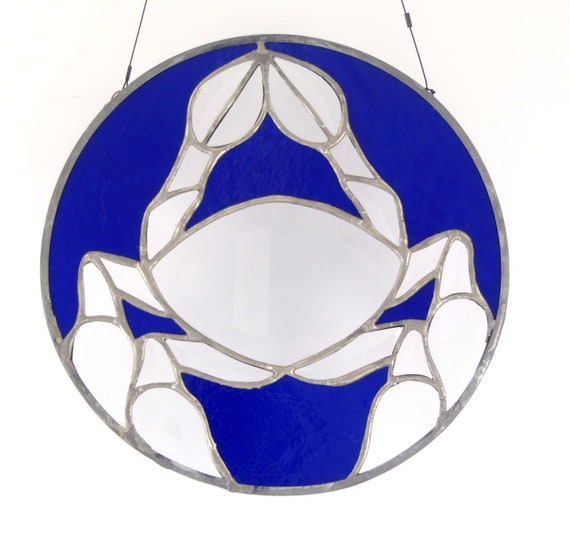 Stained Glass Crab Suncatcher Cancer Zodiac by Nostalgianmore