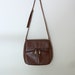 Brown Leather Tasseled Crossbody Purse