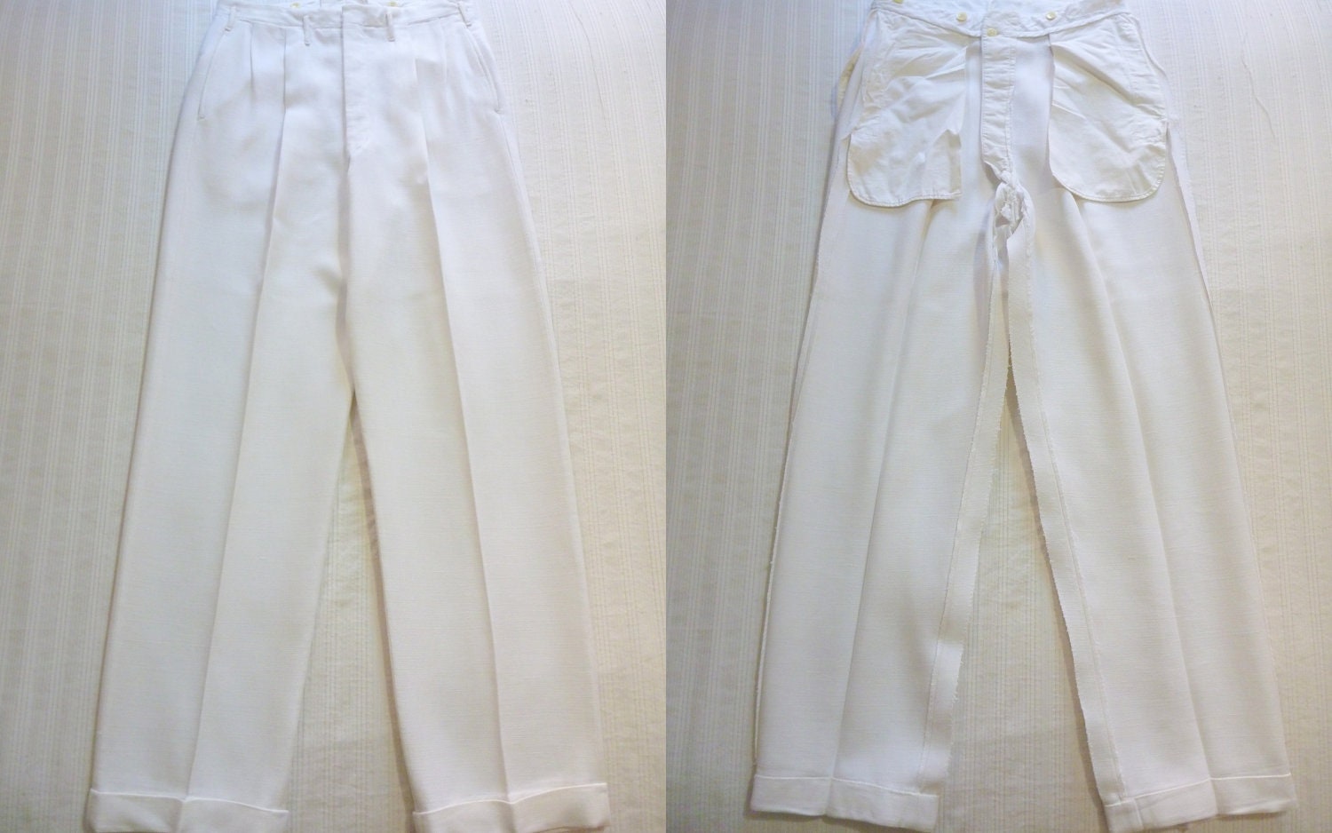 MUSEUM QUALITY Vintage 1930s De Pinna 2 Piece White Linen Suit