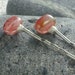 Decorative Pink Hair Pins Pink Bobby Pins of Cherry Quartz