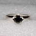 Black diamond engagement ring