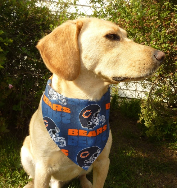 Items similar to Chicago Bears S or XS Dog Bandana with Velcro Closure