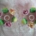 Vintage Artone Rose Candle Holders Hand Painted Shabby Cottage Chic