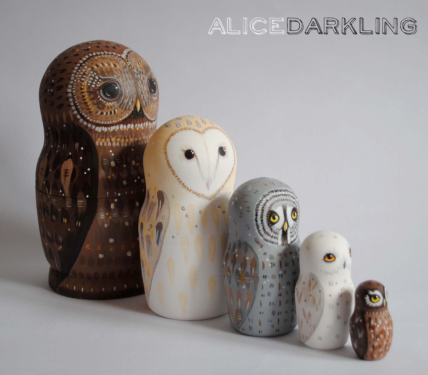 owl russian nesting dolls