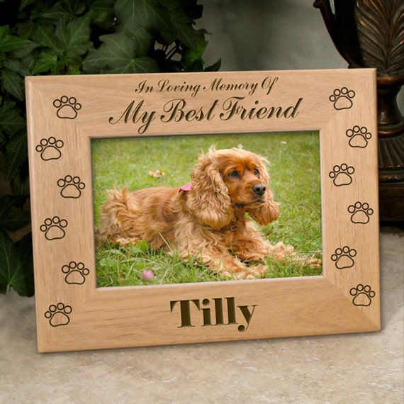 Personalized Dog Memorial Frames by etchedinmyheart1 on Etsy