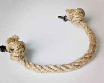 Jute Rope Knot Knob by KrisKrafting on Etsy