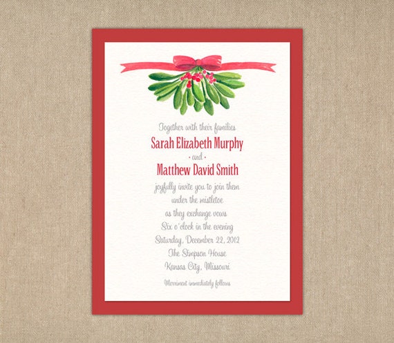 Etsy Christmas Wedding Invitations 3