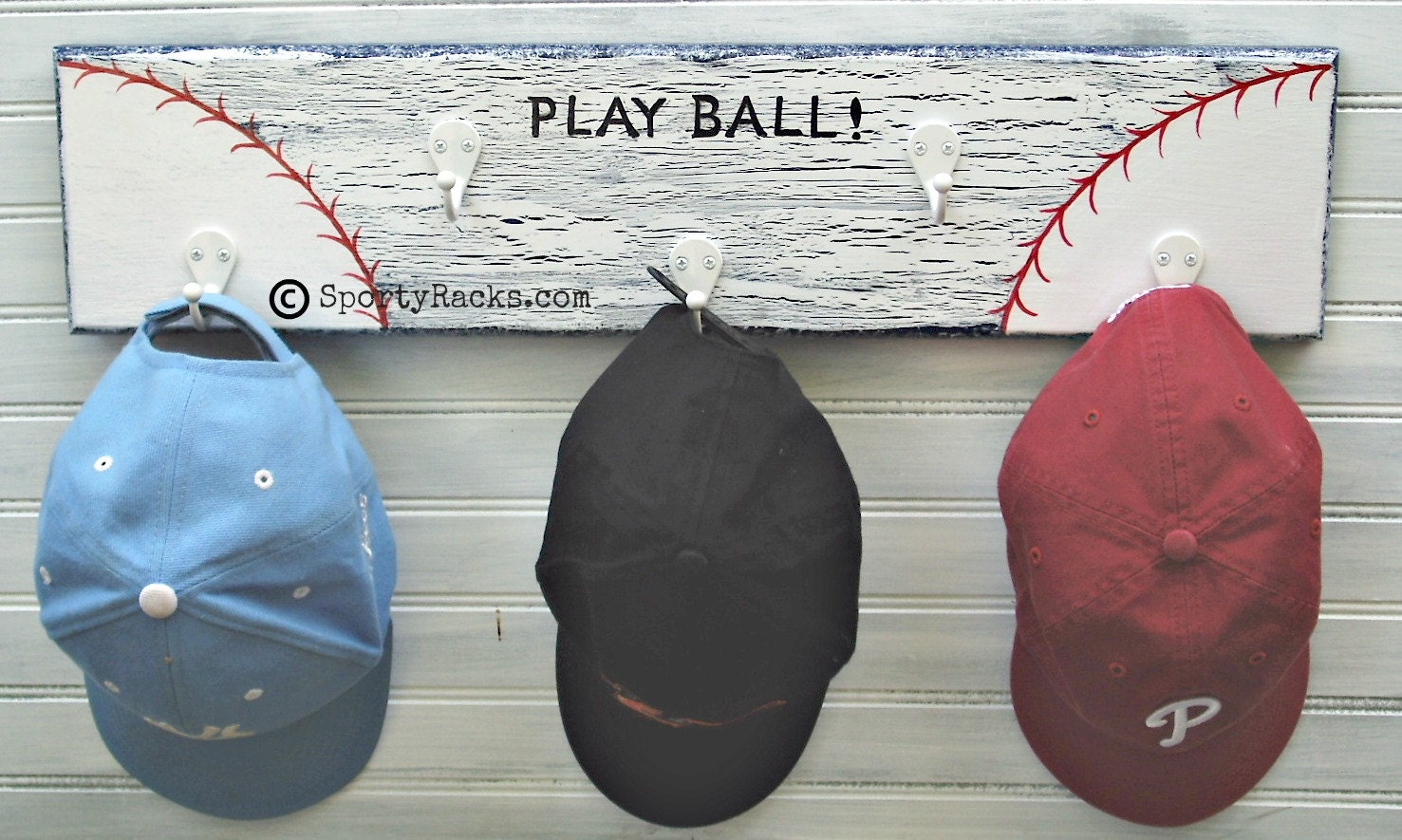 baseball hat hooks play ball wall rack coach umpire gift