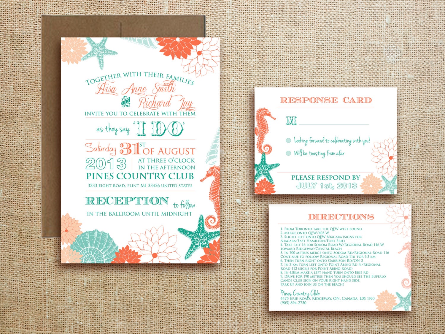 Cheap hawaiian themed wedding invitations