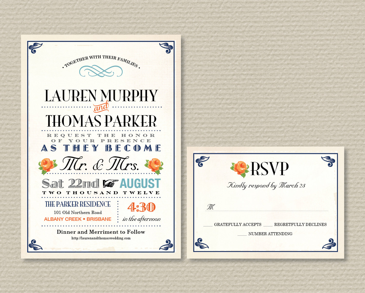 Wedding Invitations With Rsvp