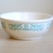 Vintage 1960s Small White Bowl With Blue Design By Homer Laughlin