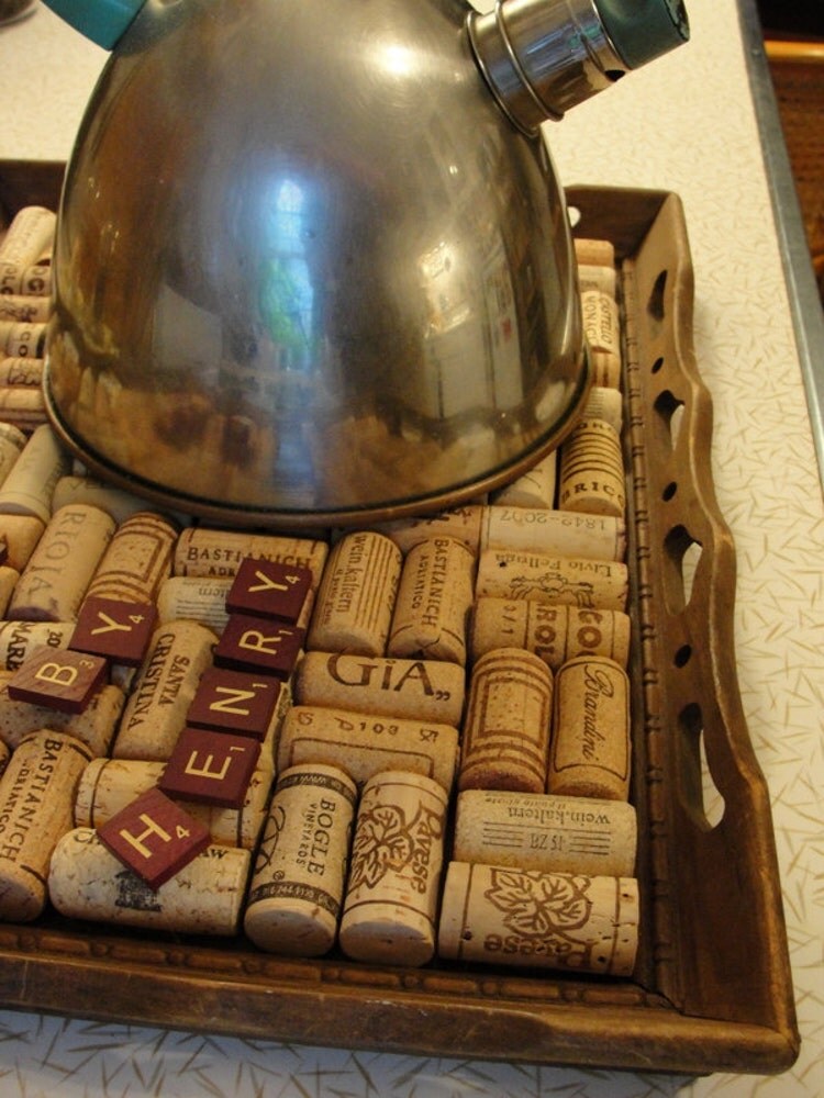 Wooden frame reclaimed as hot plate or cork by HENRYsHANDMADE