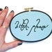 Bitch, Please Hand Embroidery Hoop Art - Funny Home Dorm Decor Embroidered Script Fabric Art - Mature