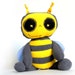 Stuffed animall Plush Bee Soft Safe Baby Toy for Children Polar Fleece Cotton