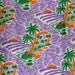 Lavender Green Orange Palm Trees Cotton Fabric