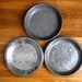 Vintage Pie Plates, Antique Pie Tins, Set of 3 Hard to Find Logos, Blue Bird, Sunkist Pies and Monroe Strauss