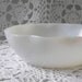 MIlkglass Ruffle Bowl, Mid Century Serving Bowl, Opalescent, Retro Kitchen