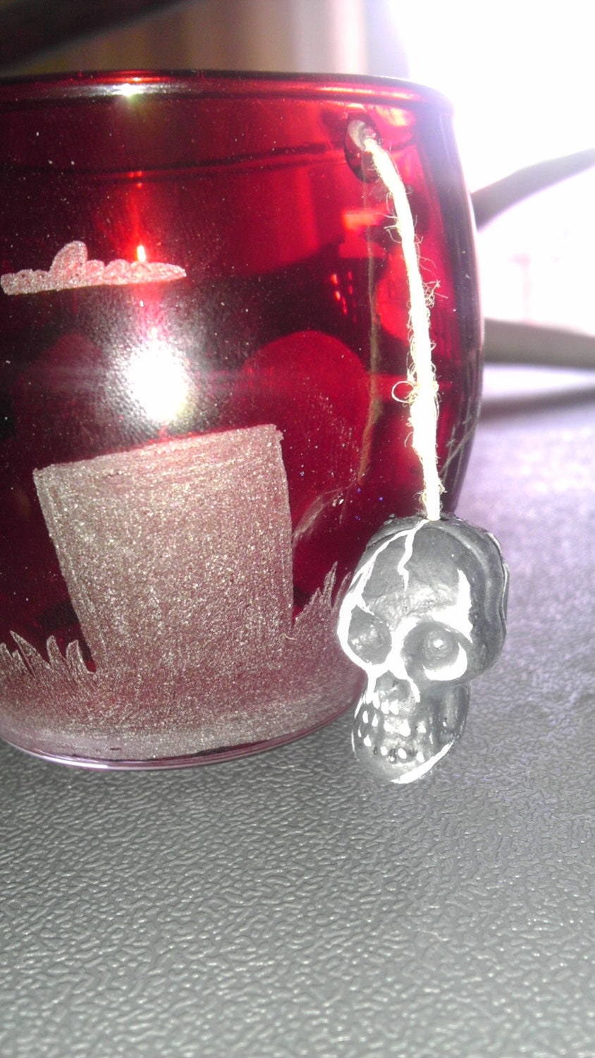 Red Cemetery Votive Candle Holder by KittyPiston on Etsy