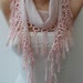 Pale Pink - Lightweight - Summer Scarf with Trim Edge