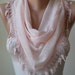 Christmas Gift - Light Pink Scarf with Trim Edge - Triangular