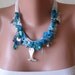 Blue Necklace - Handmade Design - summer colors...