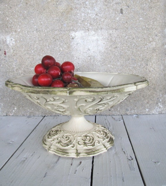 fruit bowl compote vintage syroco cream gold french shabby fruit bowl compote vintage syroco cream gold french shabby