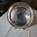 Vintage Serving Tray round Pierced Silver Plate Tray W.M. Rogers Pierced Silver Plate Tray Embossed Tray